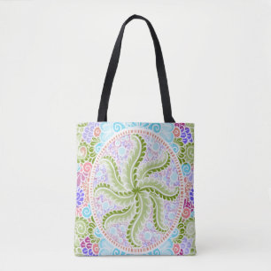 Pastel Natuur Mandala Art Tote Bag
