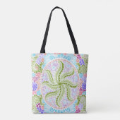 Pastel Natuur Mandala Art Tote Bag (Achterkant)
