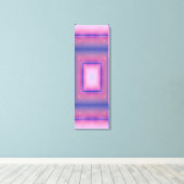 Pastel Neon Portal Kaleidoscope Wall Art Canvas Afdruk (Insitu (Houten vloer))