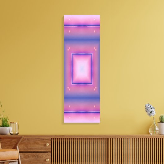 Pastel Neon Portal Kaleidoscope Wall Art Canvas Afdruk (Insitu (Woonkamer))