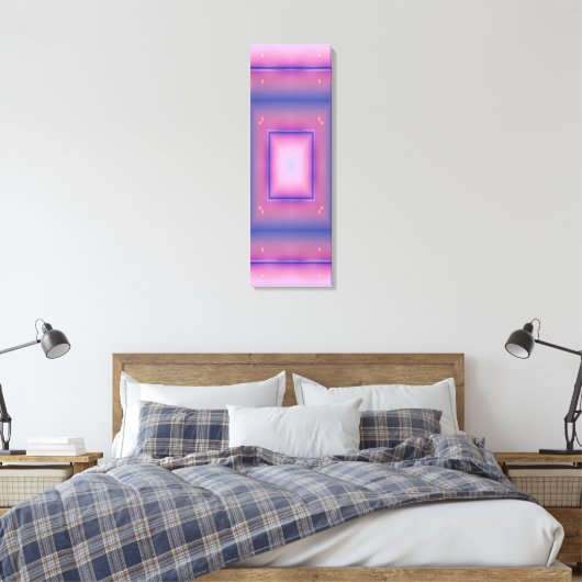 Pastel Neon Portal Kaleidoscope Wall Art Canvas Afdruk (Insitu (Slaapkamer))