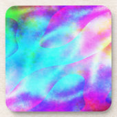 Pastel Neon Rainbow Gradient Art Bier Onderzetter (Voorkant)