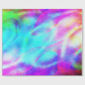 Pastel Neon Rainbow Gradient Art Cadeaupapier (Vlak)