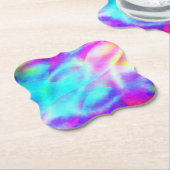 Pastel Neon Rainbow Gradient Art Kartonnen Onderzetters (Gekanteld)