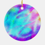 Pastel Neon Rainbow Gradient Art Keramisch Ornament (Achterkant)