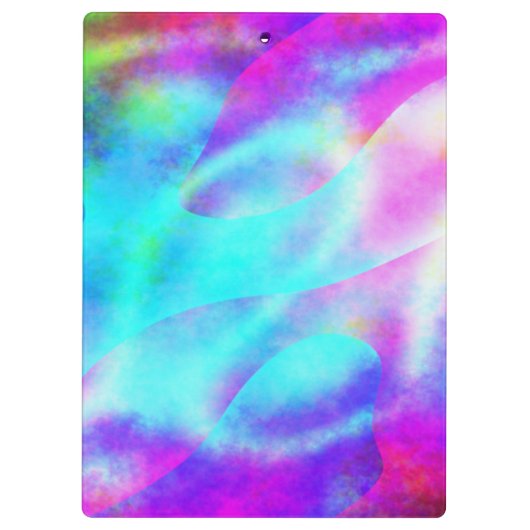 Pastel Neon Rainbow Gradient Art Klembord (Achterkant)
