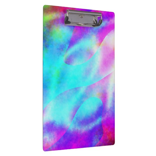 Pastel Neon Rainbow Gradient Art Klembord (Rechts)