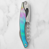 Pastel Neon Rainbow Gradient Art Kurkentrekker (Achterkant)