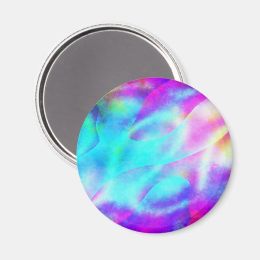 Pastel Neon Rainbow Gradient Art Magneet (Voorkant / Achterkant)