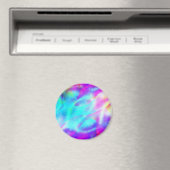 Pastel Neon Rainbow Gradient Art Magneet (Insitu (Vaatwasser))