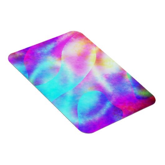 Pastel Neon Rainbow Gradient Art Magneet (Rechterzijde)