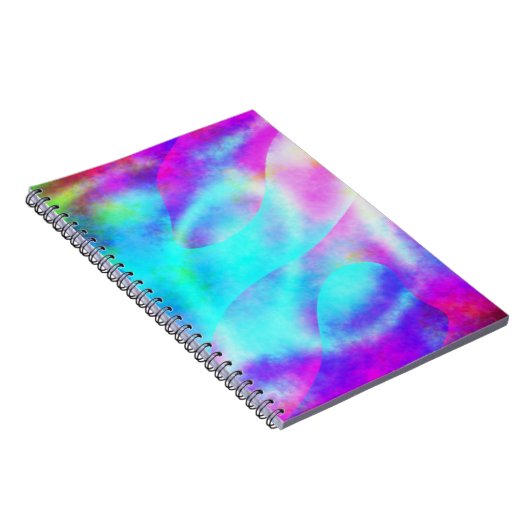 Pastel Neon Rainbow Gradient Art Notitieboek (Rechterzijde)