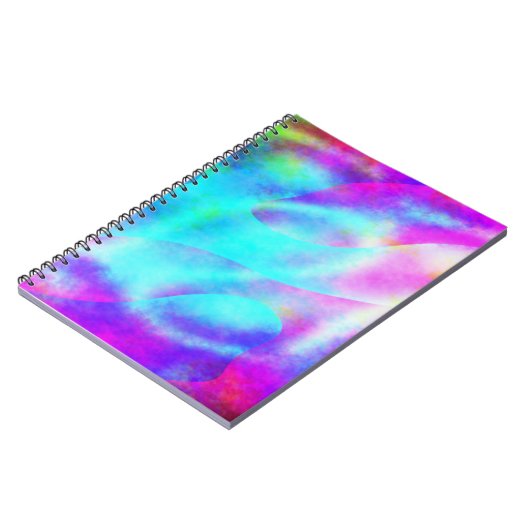 Pastel Neon Rainbow Gradient Art Notitieboek (Linkerzijde)