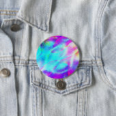Pastel Neon Rainbow Gradient Art Ronde Button 7,6 Cm (In situ)
