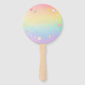 Pastel Neurodivergent & Proud Party Fan Handwaaier (Achterkant)