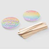 Pastel Neurodivergent & Proud Party Fan Handwaaier (Niet-gemonteerd)