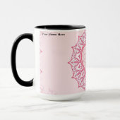 Pastel Nostalgie Roze Hart Mandala Esthetiek Mok (Links)