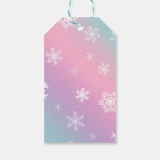 Pastel Notenkraker Ballerina Soldaten Prettig Kers Cadeaulabel (Achterkant)