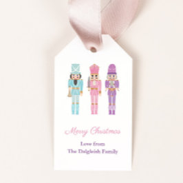 Pastel Notenkraker Ballerina Soldaten Prettig Kers Cadeaulabel