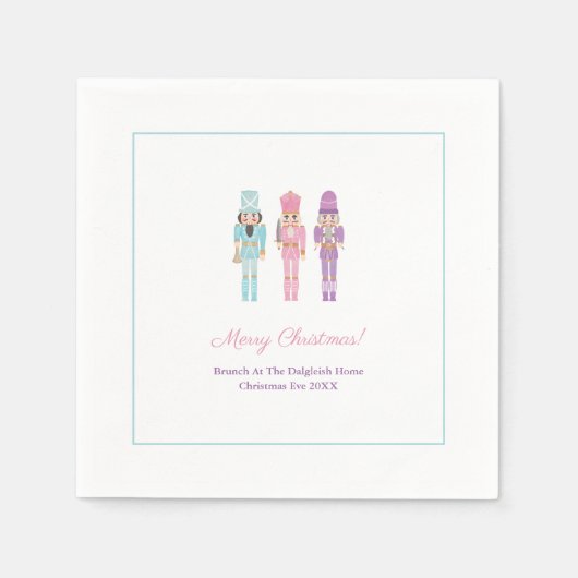 Pastel Notenkraker Ballet Kerst Feestdagen Party Servet (Voorkant)