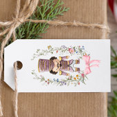Pastel Notenkraker Ballet Kerstmis Cadeaulabel