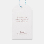 Pastel Notenkraker Ballet Kerstmis Cadeaulabel (Achterkant)