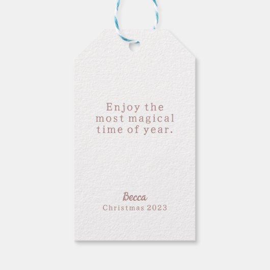 Pastel Notenkraker Ballet Kerstmis Cadeaulabel (Achterkant)