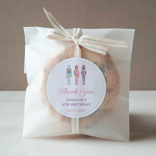 Pastel Notenkraker Ballet Verjaardagsfeest Dank u Ronde Sticker