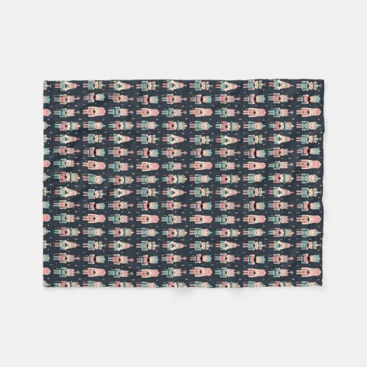 Pastel Notenkraker Fleece Deken (Voorkant (Horizontaal))