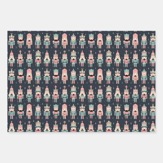 Pastel Notenkraker Inpakpapier Vel (Voorkant)