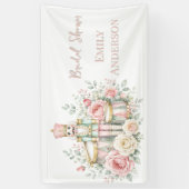 Pastel Notenkraker Kerst Bruidsdouche Welkom Spandoek (Verticaal)