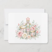 Pastel Notenkraker Kerst Huwelijk Save The Date (Achterkant)