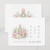 Pastel Notenkraker Kerst Huwelijk Save The Date (Voorkant / Achterkant)