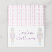 Pastel Notenkraker Kerstmis Place Card Plaatskaartje (Buitenkant ongevouwen)