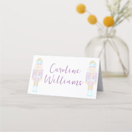 Pastel Notenkraker Kerstmis Place Card Plaatskaartje