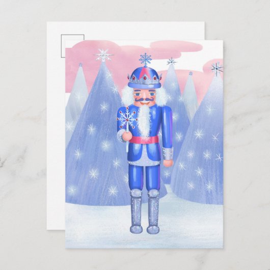 Pastel Notenkraker Snowflake King Briefkaart (Voorkant / Achterkant)