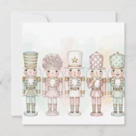 Pastel Notenkraker Speelgoed Collectie Aquarel kaa Feestdagenkaart