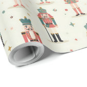 Pastel notenkrakers en ballerina's cadeaupapier (Rol Hoek)