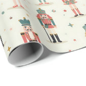 Pastel notenkrakers en ballerina's cadeaupapier (Rol Hoek)