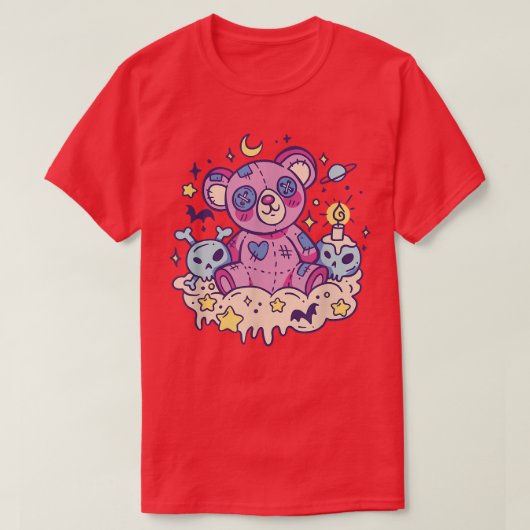 Pastel Nu Gothic Kawaii Teddy Bear Creepy Occult M T-shirt (Design voorkant)
