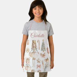 Pastel Nutcracker & Ballerina Custom Kids Apron Schort
