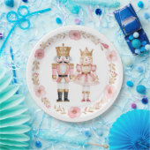 Pastel Nutcracker Ballet Christmas Paper Plates Papieren Bordje (Feest)