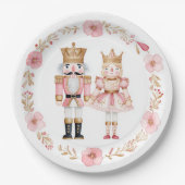 Pastel Nutcracker Ballet Christmas Paper Plates Papieren Bordje (Voorkant)