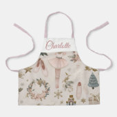 Pastel Nutcracker Ballet Personalized Kids Apron Schort (Voorkant)