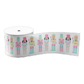 Pastel Nutcracker Ballet Soldiers Pink Christmas Grosgrain Lint (Spoel)