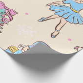 Pastel Nutcracker Christmas Cadeaupapier (Hoek)