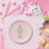 "Pastel Nutcracker Party Plate – Whimsical Holiday Papieren Bordje (Feest)