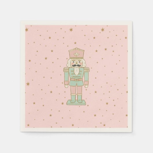 "Pastel Nutcracker – Whimsical Holiday Servet (Voorkant)