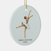 Pastel Nutkraker Ballet Gepersonaliseerde Ballerin Keramisch Ornament (Rechts)