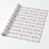 Pastel Nutkraker Ballet Roze omslagpapier Cadeaupapier (Uitgerold)